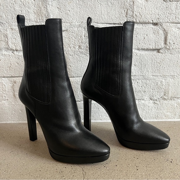 ❌ SOLD ❌ Saint Laurent Platform Boots in Black Leather - Picture 3 of 9